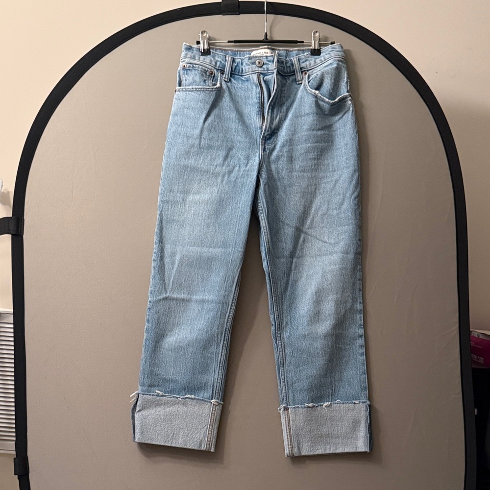 Abercrombie & Fitch Light Blue Straight Leg Jeans